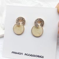 Fashion Geometric Alloy Enamel Rhinestones Earrings sku image 1
