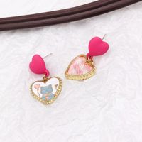 Sweet Cat Alloy Enamel Earrings main image 4