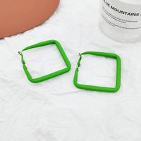 Exaggerated Square Alloy Stoving Varnish Earrings sku image 3