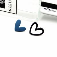 Simple Style Heart Shape Alloy Stoving Varnish Ear Studs main image 1