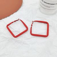 Exaggerated Square Alloy Stoving Varnish Earrings sku image 1