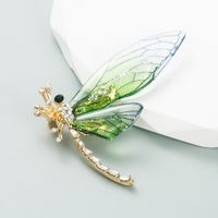 Fashion Flower Dragonfly Alloy Enamel Inlay Rhinestones Brooches main image 4