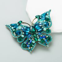 Fashion Butterfly Alloy Inlay Rhinestones Brooches main image 4