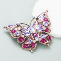 Moda Mariposa Aleación Embutido Diamantes De Imitación Broches sku image 1