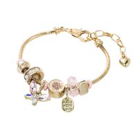 Fashion Butterfly Alloy Plating Inlay Rhinestones Pearl Women's Bracelets main image 4