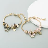 Fashion Butterfly Alloy Plating Inlay Rhinestones Pearl Women's Bracelets main image 1