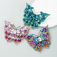 Moda Mariposa Aleación Embutido Diamantes De Imitación Broches main image 1