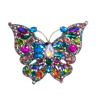 Moda Mariposa Aleación Embutido Diamantes De Imitación Broches main image 5