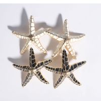 Fashion Starfish Alloy Enamel Ear Studs 1 Pair main image 5