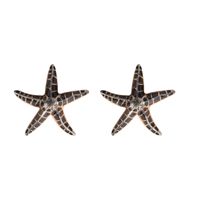 Fashion Starfish Alloy Enamel Ear Studs 1 Pair sku image 5
