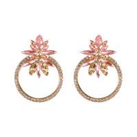 Sweet Water Droplets Alloy Inlay Rhinestones Drop Earrings 1 Pair main image 4