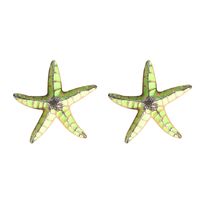 Fashion Starfish Alloy Enamel Ear Studs 1 Pair sku image 2