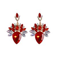 1 Pair Elegant Luxurious Shiny Geometric Artificial Crystal Alloy Women's Drop Earrings sku image 4