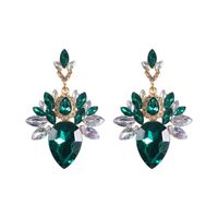 1 Pair Elegant Luxurious Shiny Geometric Artificial Crystal Alloy Women's Drop Earrings sku image 5