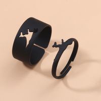 Fashion Star Butterfly Airplane Metal Stoving Varnish Unisex Open Ring sku image 6
