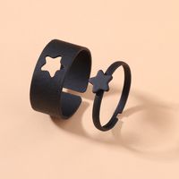 Fashion Star Butterfly Airplane Metal Stoving Varnish Unisex Open Ring sku image 2