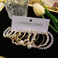 Fashion Twist Alloy Plating Artificial Pearls Earrings main image 4