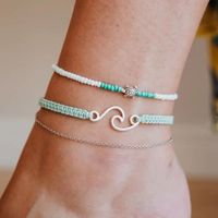 Retro Waves Alloy Knitting Anklet sku image 2