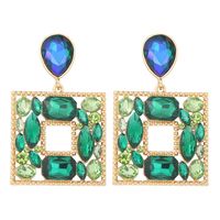 Fashion Heart Shape Alloy Inlay Rhinestones Earrings 1 Pair sku image 13