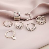 Fashion Heart Shape Metal Plating Open Ring main image 5
