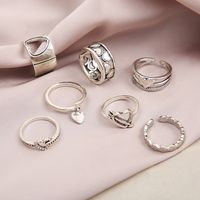 Fashion Heart Shape Metal Plating Open Ring main image 4