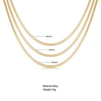 Simple Style Geometric Alloy Plating Layered Necklaces main image 3