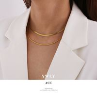 Simple Style Geometric Alloy Plating Layered Necklaces sku image 1