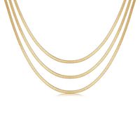 Simple Style Geometric Alloy Plating Layered Necklaces main image 2