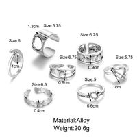 Fashion Heart Shape Metal Plating Open Ring main image 2