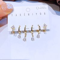 Yakemiyou Fashion Water Droplets Copper Zircon Dangling Earrings In Bulk main image 3