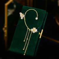 Moda Flor Mariposa Aleación Embutido Diamantes De Imitación Mujeres Pinzas Para Las Orejas 1 Pieza main image 5