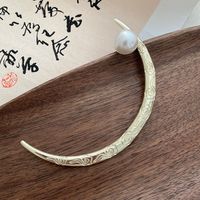 Chinoiserie Moon Alloy Pearl Hairpin sku image 1