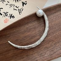 Chinoiserie Moon Alloy Pearl Hairpin sku image 2
