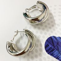 Europäische Und Amerikanische Übertriebene Runde Netz Rote Ohrringe Großhandel Kalte Wind Japanische Und Koreanische Ohrringe Design Sinn Retro Ohrringe Einfache Frauen sku image 6