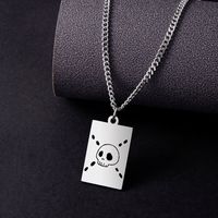 Fashion Skull Stainless Steel Pendant Necklace Hollow Out Stainless Steel Necklaces 1 Piece main image 4