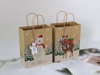 Christmas Cute Cartoon Paper Party Gift Bags 1 Set main image 3