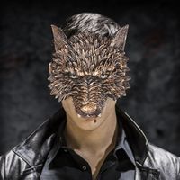 Übertrieben Wolf Pu-leder Maskerade Karneval Party Maske main image 5