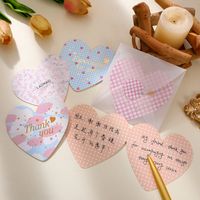 Ins Style Holiday Birthday Es Message Bronzing Heart-shaped Greeting Card main image 5