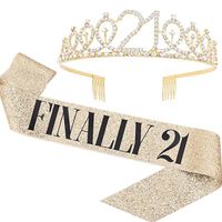 New Letter Pattern Anniversary Crown Birthday Party Decorations sku image 42