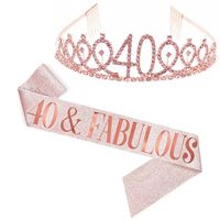 New Letter Pattern Anniversary Crown Birthday Party Decorations sku image 45