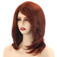 Women's Sweet Wine Red Weekend High Temperature Wire Side Fringe Curls Wigs main image 3