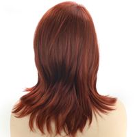 Women's Sweet Wine Red Weekend High Temperature Wire Side Fringe Curls Wigs main image 5