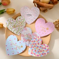 Ins Style Holiday Birthday Es Message Bronzing Heart-shaped Greeting Card main image 3