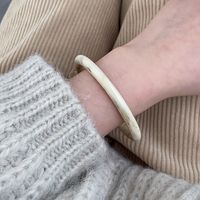 Simple Style Solid Color Arylic Resin Women's Bangle sku image 1