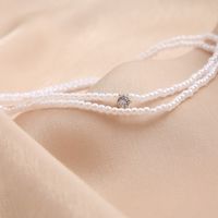 Mode Einfarbig Legierung Armbänder Perle Überzug Inlay Strasssteine Perle Halsketten main image 2
