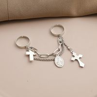 Cool Style Cross Alloy Plating Rings main image 4