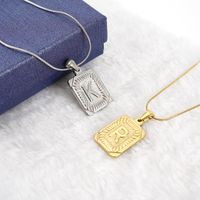 Fashion Letter Titanium Steel Necklace Plating Stainless Steel Necklaces main image 5