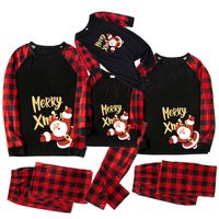 Mode Weihnachtsmann Plaid Polyester Familie Passenden Outfits main image 1