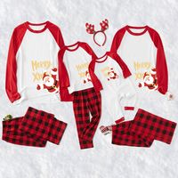 Fashion Santa Claus Plaid Polyester Family Matching Outfits main image 4