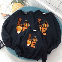 Cross-border Halloween Children's Clothing Autumn Parent-child Clothes A Family Of Three Long-sleeved Casual Children's Pumpkin Lettered Casual Sweater main image 4